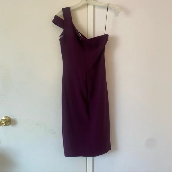 NWOT - Dark Purple One Shoulder Dress by LIKELY SIZE 6 - Picture 7 of 10